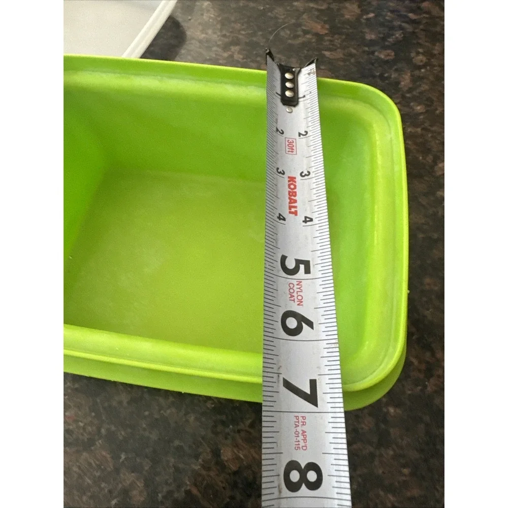 Vintage TUPPERWARE 1254 FREEZE-N-SAVE Ice Cream Storage Container - Green - EUC